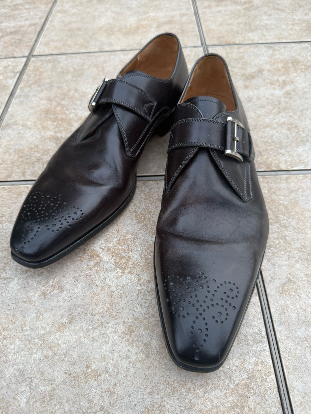 Magnanni Mens Marco Monk Strap Shoes